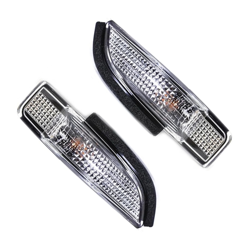Side Mirror Turn Signal Indicator Light – Clear Lens Amber LED Repeater