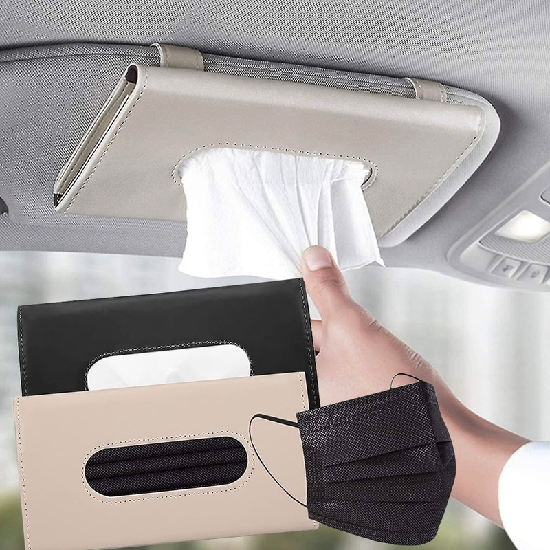 Luxury Car Sun Visor Tissue Box Holder – Premium Interior Tissue Organizer